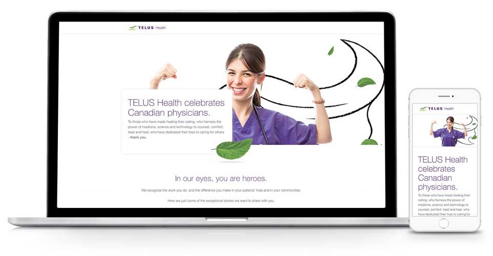 TELUS Health Heroes campaign Landing Page