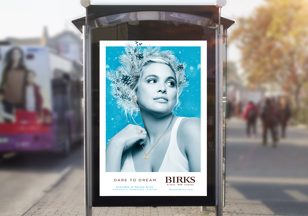 Birks bus shelter ad