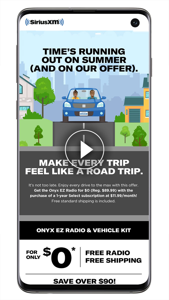 SXM Scrolling Car campaign 