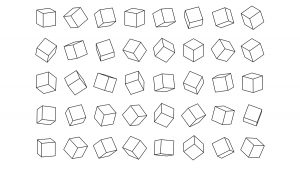 various images of cubes in different angles